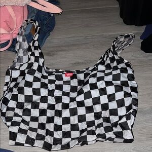 Vans Monochrome Checkered Tote Bag